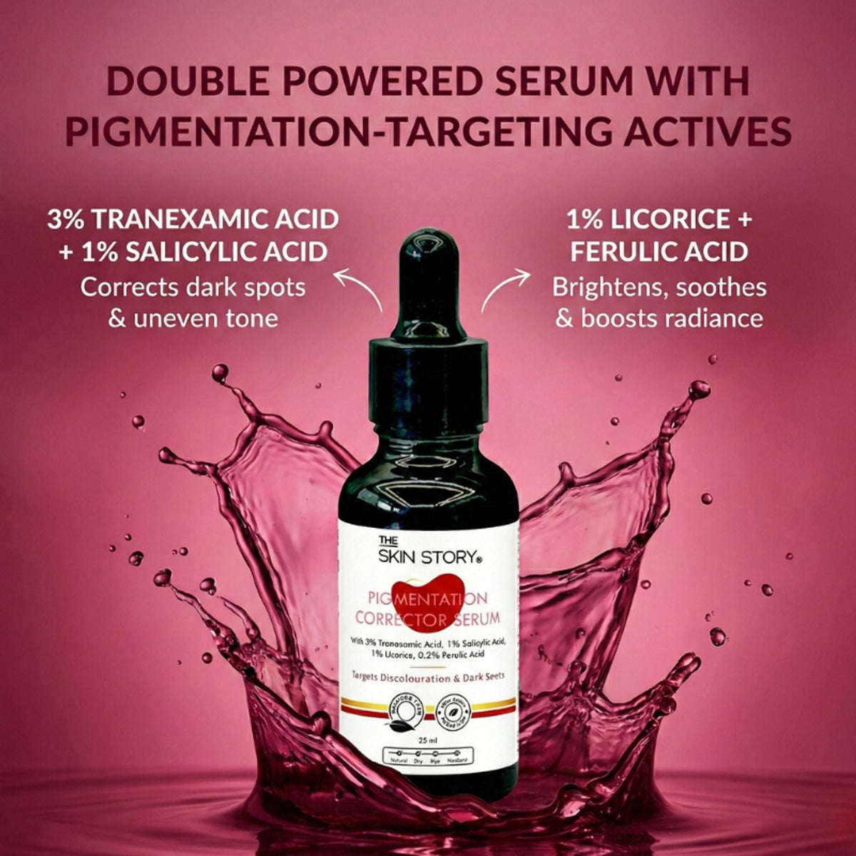 Image 2 of The Skin Story Anti Pigmentation Face Serum For Brighter Skin, Dark Spots, Niacinamide Alpha Arbutin
