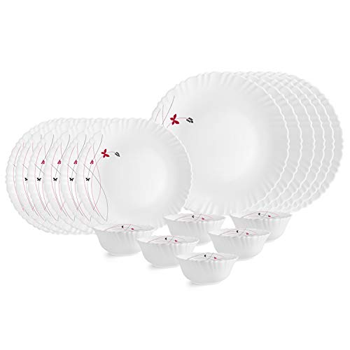 Image 1 of 18 pieces for the product CELLO Lush Fiesta Dazzle Series Opalware Dinner Set