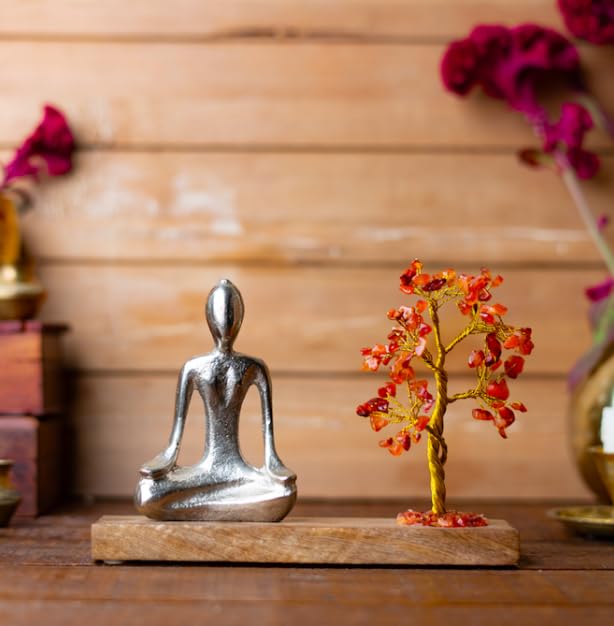 Image 4 of RITUALISTIC Nirvana Carnelian Crystal Tree Handcrafted Gemstone Tree 22 x 14.5 Cm