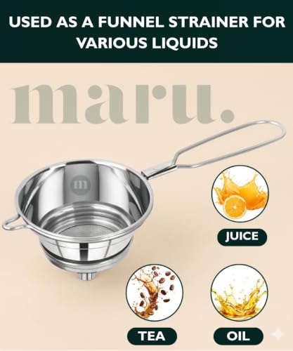 Image 5 of MARU Steel Strainer/Chai Channi Set of 2 pcs (Large & Medium)