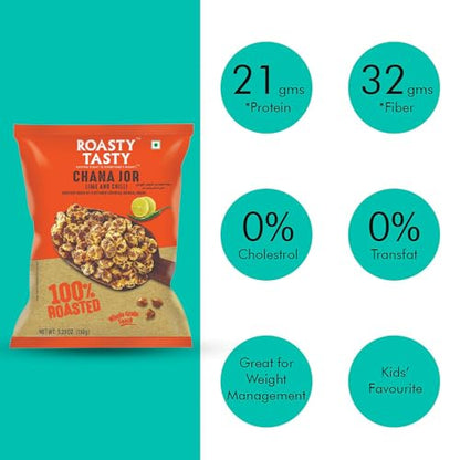 Image 5 of Roasty Tasty Roasted Chana Jor Lime & Spicy Indian Snacks 750g