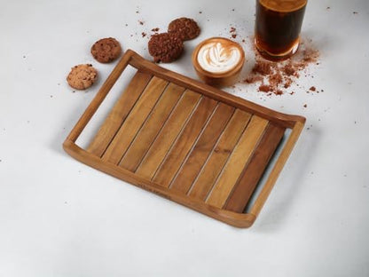 Image 5 of Vesta Homes Set of 2 Gravitas Acacia Wood Rectangular Serving Tray 33 x 22 cm; 25 x 18 cm