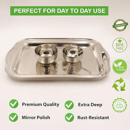 Image 7 of Spillbox Stainless Steel Multipurpose Serving Tray 37cm
