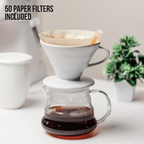 Image 4 of Sipologie Clarity Pour Over Coffee Maker, 50 Filter Papers Included, 1 Cup