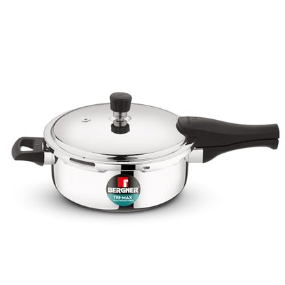 Image 2 of 3.5 Litres for the product BERGNER Trimax Triply Stainless Steel Pressure Pan 3 Liters
