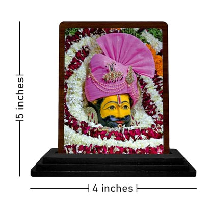 Image 3 of Khatu Shyam Ji Murti (Wooden/Size 7.5X10 cm) Showpiece for Living Room Figurine for House Warming Ceremony
