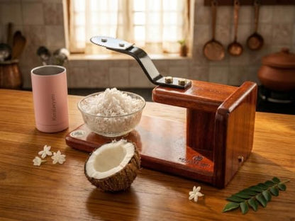 Image 4 of Bharatroots Premium Wooden Coconut Scraper Chirava 1100 Gram