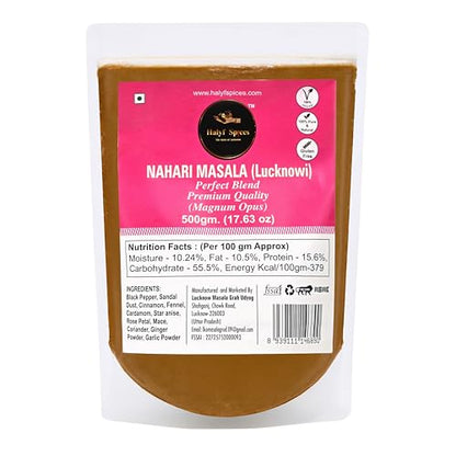Image 2 of 500 g (Pack of 1) for the product Halyf Spices Lucknowi Nihari Masala 50g