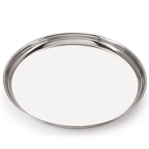 Image 1 of Default Title for the product neelam Stainless Steel Buffet Plate 32.5 cm