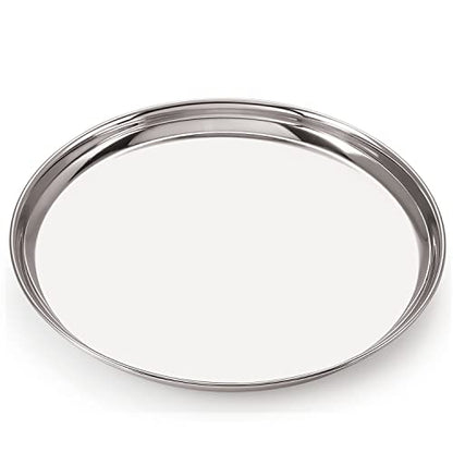 Image 1 of Default Title for the product neelam Stainless Steel Buffet Plate 32.5 cm