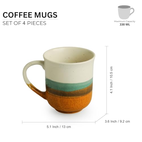 Image 6 of ExclusiveLane Zen Garden Ceramic Coffee Mugs Set of 4 330 ml