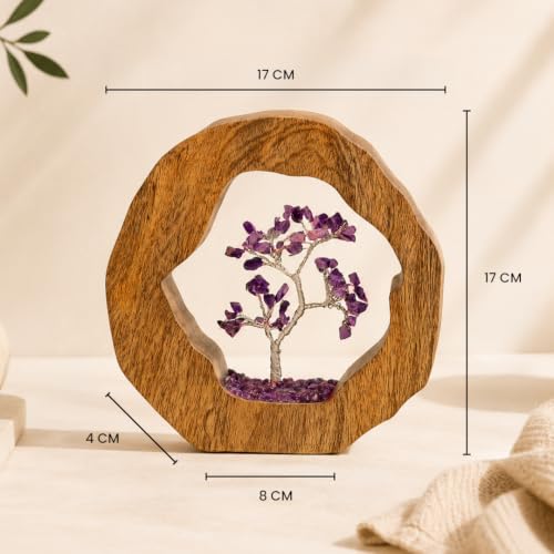 Image 3 of RITUALISTIC Amethyst Crystal Tree of Life in Wooden Ring