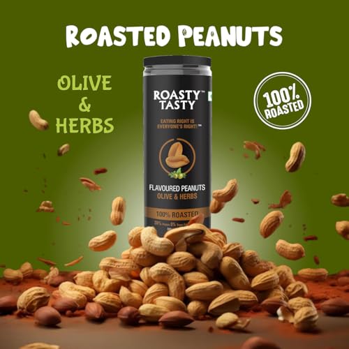 Image 3 of Roasty Tasty Premium Olive & Herbs Flavour Roasted Peanuts Pack of 2 (150g each)