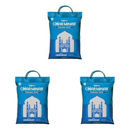 Image 4 of 5 kg/(Pack of 3) / Rozana for the product Kohinoor Charminar Select Basmati Rice