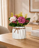 Image 1 of Default Title for the product Divyakosh Artificial Flowers Bunch with Vase for Home Decor, Hydrangea Flower Arrangement with Ceramic, Flower Vase's, Home Decoration Items for Living Room, Aesthetic Home Decoration