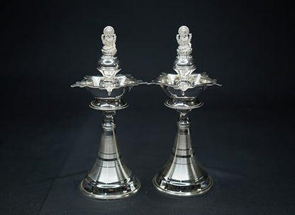Image 1 of Default Title for the product Dista Silvers Diya with Laxmi Design 130g
