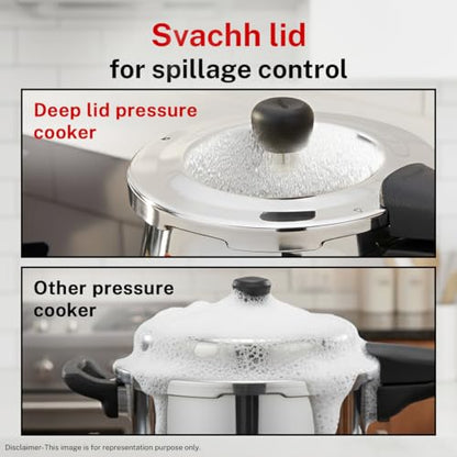 Image 4 of Prestige 2 Litre Stainless Steel Deluxe Alpha Svachh Outerlid Baby Handi Pressure Cooker