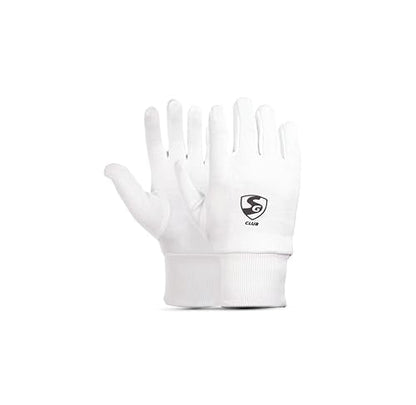 Image 3 of SG Club Inner Cricket Batting Gloves White Boys Size Cotton Youth Right Hand Orientation