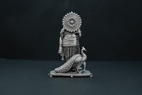 Image 4 of Dista Silvers Antique Murugan Idol Standing 137.72G