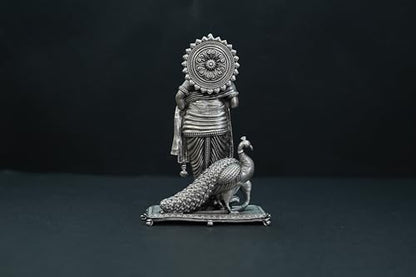 Image 4 of Dista Silvers Antique Murugan Idol Standing 137.72G