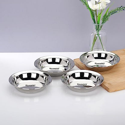 Image 12 of 4PC / 16.5cm for the product Sumeet Stainless Steel Serving Plates