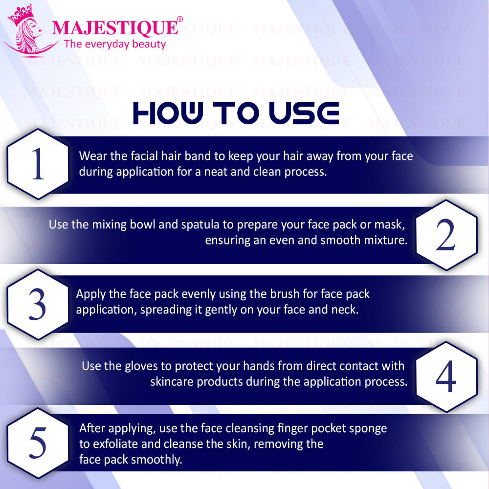 Image 4 of Majestique Face Pack Applicator Kit