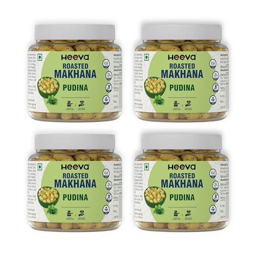 Image 1 of Default Title for the product Heeva Roasted Makhana Foxnut Pudina Flavour 100g Pack of 4