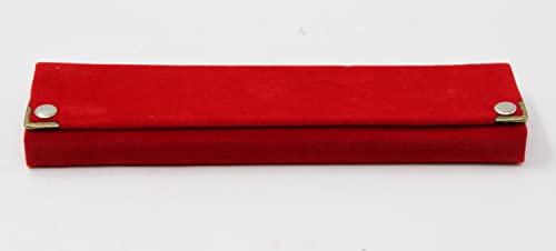 Image 5 of atorakushon Velvet Jewelry Box Necklace Chain Box Ring Earring Half Set Box Travelling Wedding Organizer Pack of 4 (Red)