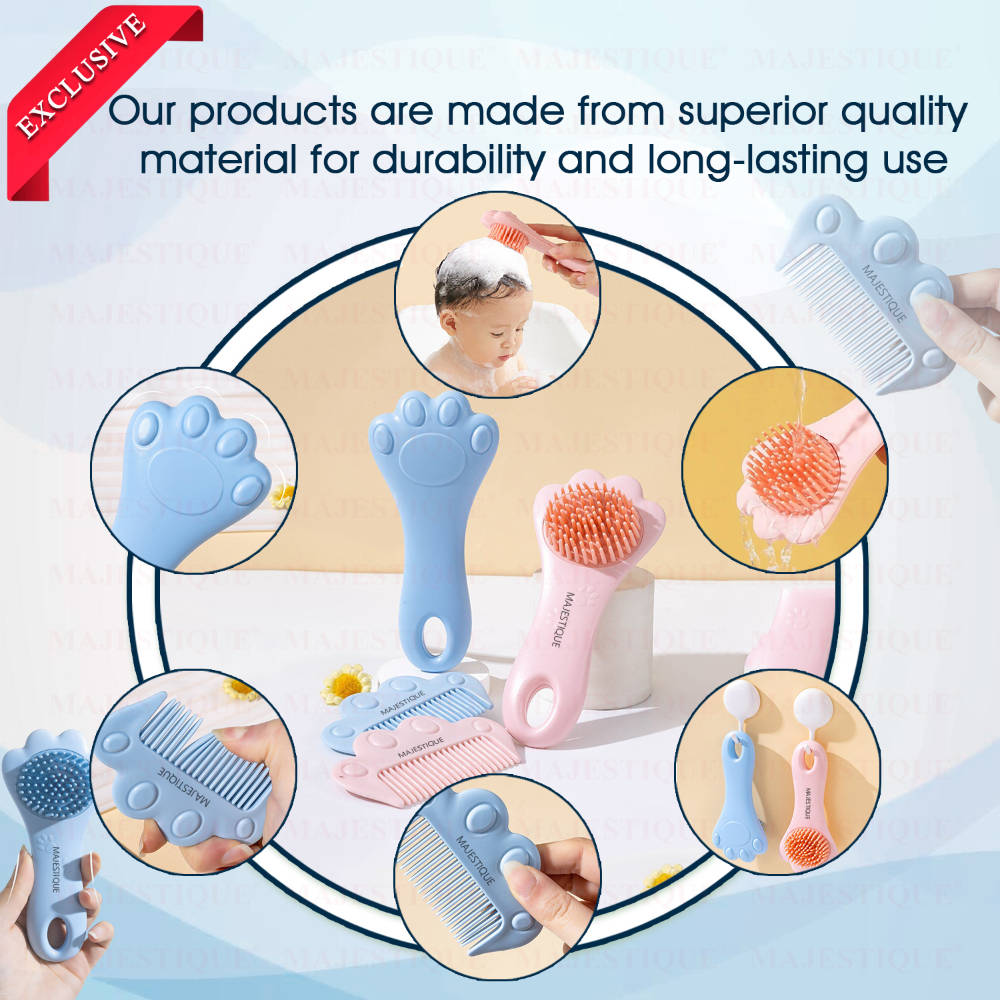 Image 7 of Majestique Premium Baby Hair Brush & Comb Set