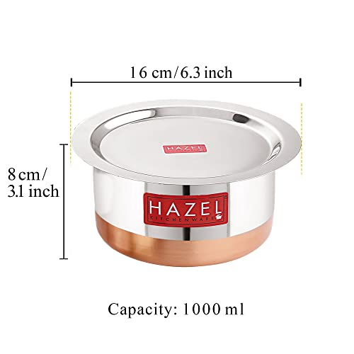 Image 11 of HAZEL Stainless Steel Patila Set with Lid