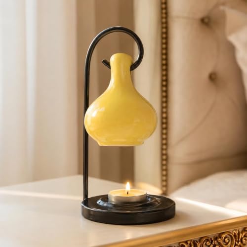 Image 1 of Yellow for the product Pure Source India Ceramic Aroma Oil Diffuser Hanging Burner