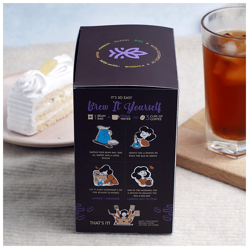 Image 5 of Evora Greens Cold Brew Coffee Bean Bag (50gm Each) Mocha