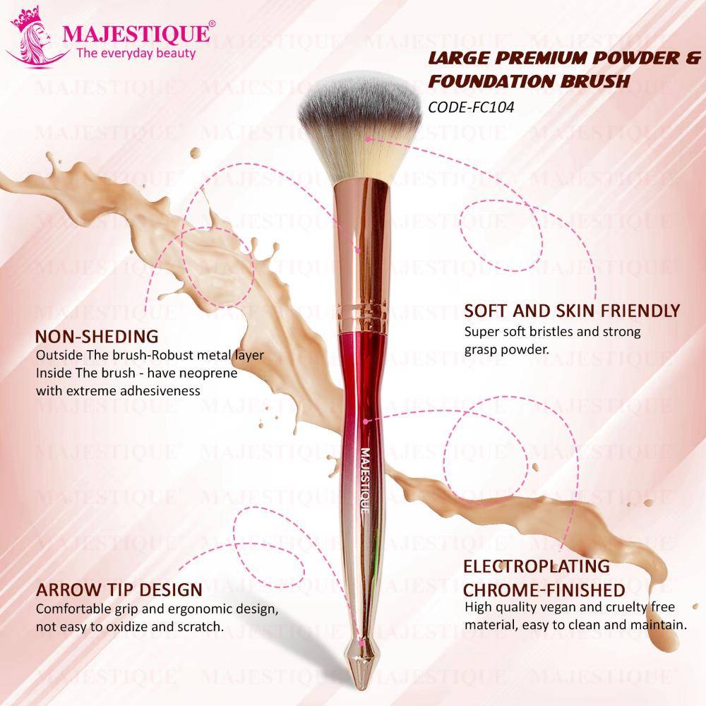 Image 3 of Majestique Large Premium Powder And Foundation Brush
