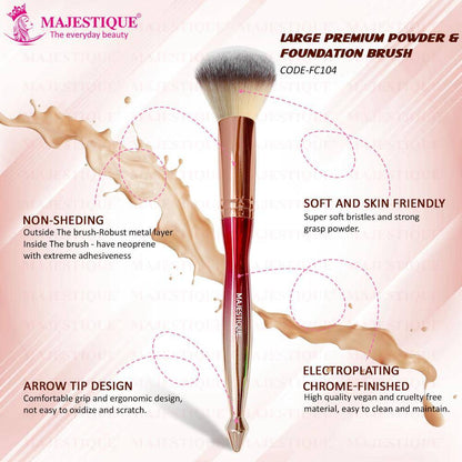 Image 3 of Majestique Large Premium Powder And Foundation Brush
