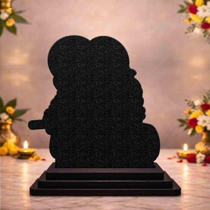 Image 2 of Radha Krishna Face Wooden MDF Printed Idol with Stand, 4 x 5 Inch, Pooja Room Decor, Home Temple Mandir Decoration, Religious Gift
