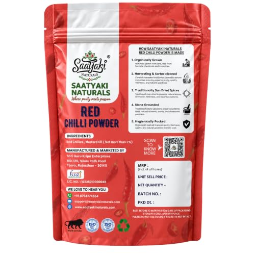 Image 6 of SAATYAKI NATURALS Organic Red Chilli Powder