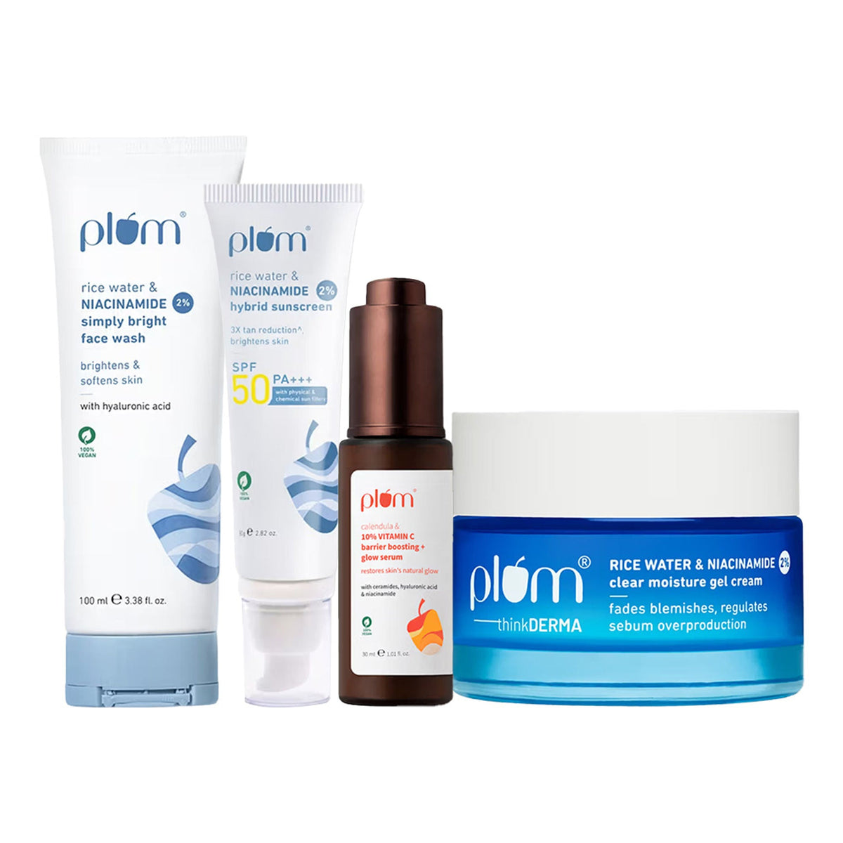 Image 1 of combo / Pack of 1 for the product Plum Vitamin C & Niacinamide CSMS Combo for Bright, Blemish-Free, Glowing Skin