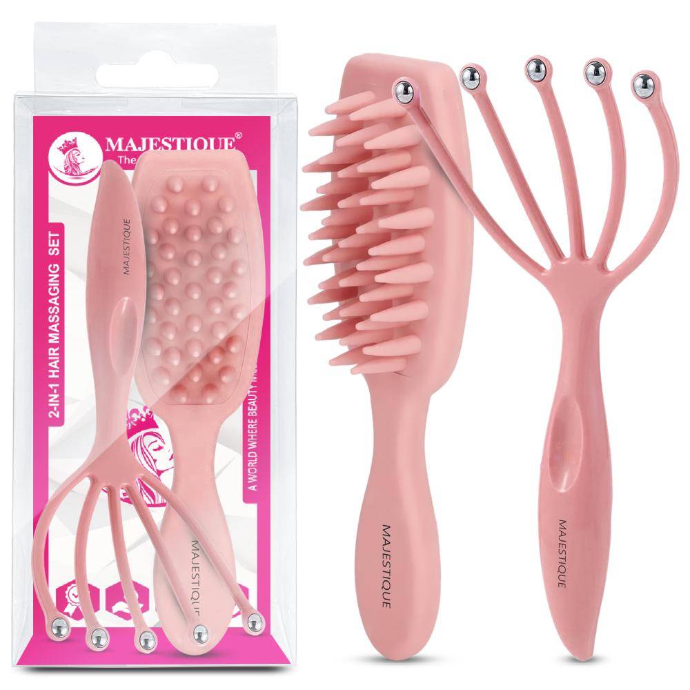 Image 1 of 2 pc for the product Majestique 2-In-1 Hair Massaging Set
