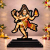 Image 1 of Default Title for the product Shiva Tandava Wooden MDF Printed Idol with Stand, 4 x 5 Inch, Pooja Room Decor, Home Temple Mandir Decoration, Religious Gift