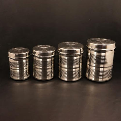 Image 3 of Spillbox Stainless Steel Utensil Vertical Canisters Set of 4 1060 gm