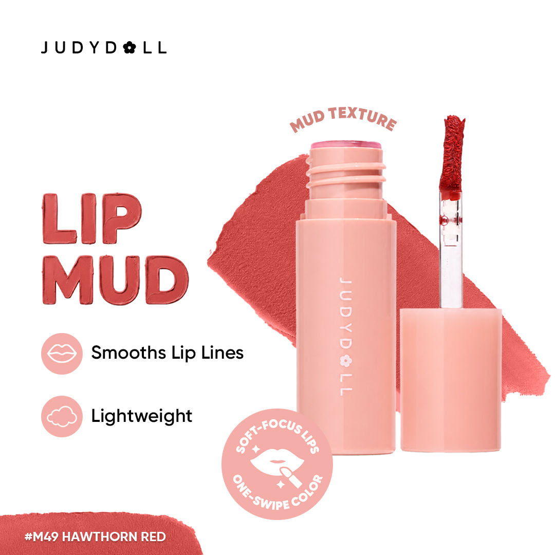 Image 6 of 2.8 gm / M49 Hawthorn Red / Pack of 1 for the product JUDYDOLL Lip Gloss (Lip Mud)