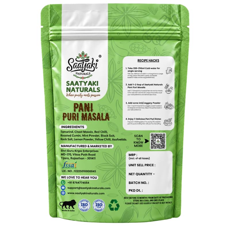 Image 6 of SAATYAKI NATURALS PaniPuri Masala