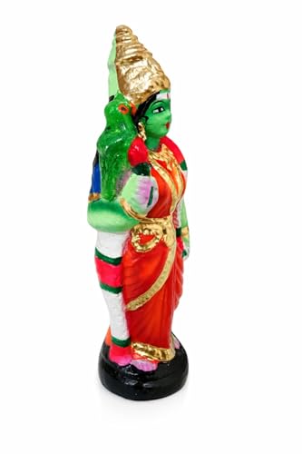 Image 2 of Meenakshi Amman Golu Doll | Handcrafted Navaratri Bommai for Golu Padi | Traditional Clay Goddess Figurine | Bommala Koluvu Festival Decor | Handmade Showpiece Idol – 6X18 CM