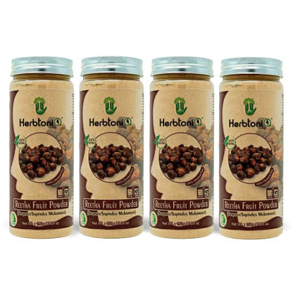 Image 1 of Pack of 1 for the product HerbtoniQ 100% Natural Reetha Fruit Powder (Soapnut/sapindus Mukorossi) For Hair Pack 150g (Pack of 4)