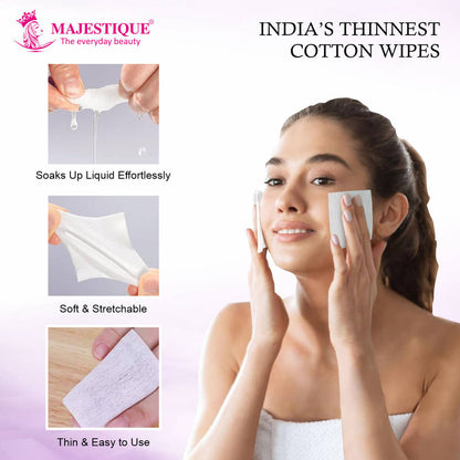 Image 3 of Majestique Ultra Thin Makeup Cotton Wipes
