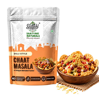 Image 3 of 200 g (Pack of 1) for the product SAATYAKI NATURALS Dilli Chaat Masala