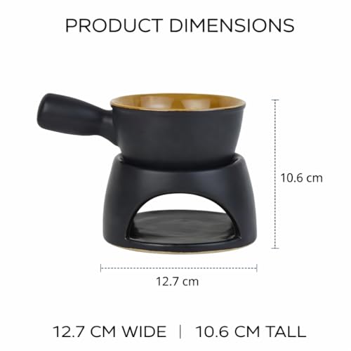 Image 4 of Pure Source India Ceramic Fondue Burner, Aroma Burner Ceramic Oil Diffuser, Home Bedroom Decor Christmas Housewarming Gift