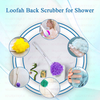 Image 7 of Majestique Long Handle Loofah (Colour May Vary)