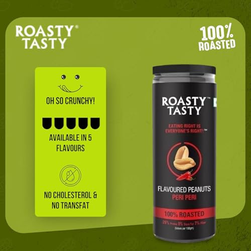 Image 3 of Roasty Tasty Peri Peri Flavour Roasted Peanuts Pack Of 2 (150G Each)