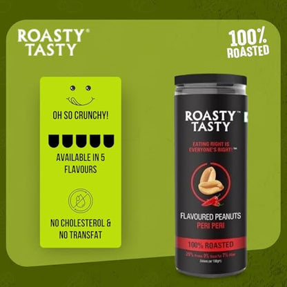 Image 3 of Roasty Tasty Peri Peri Flavour Roasted Peanuts Pack Of 2 (150G Each)